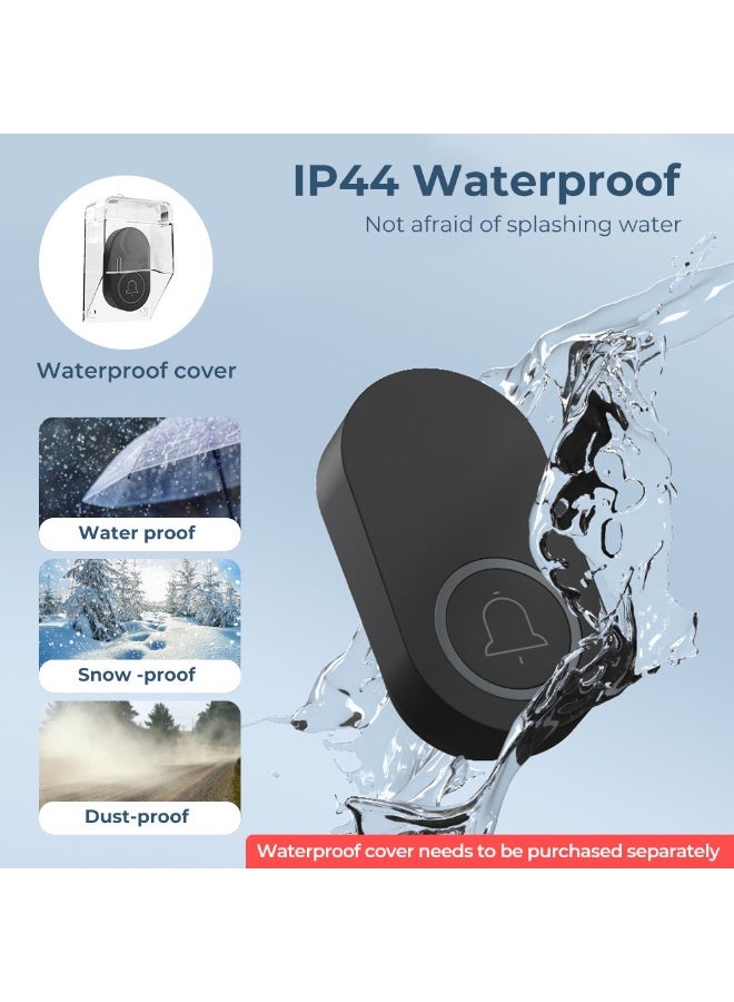 Mordely Wireless Doorbell for Home - Battery Operated, 350M, Wireless Door Bell w/LED Flash, 1 push button + 2 receiver - Image 3